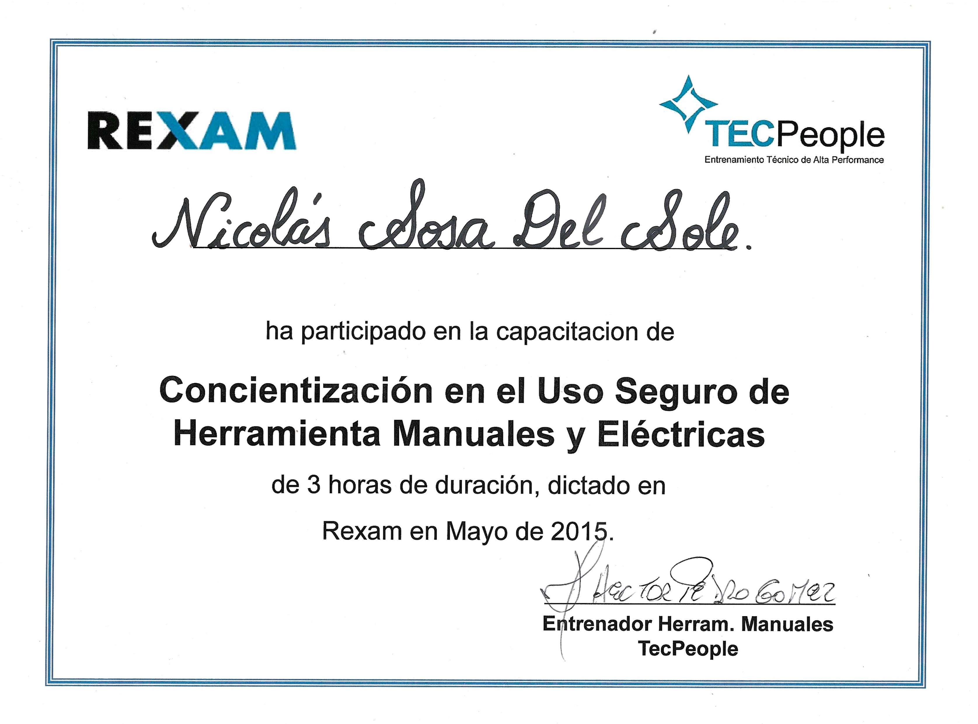 Uso de Herramientas Eléctricas y Manuales