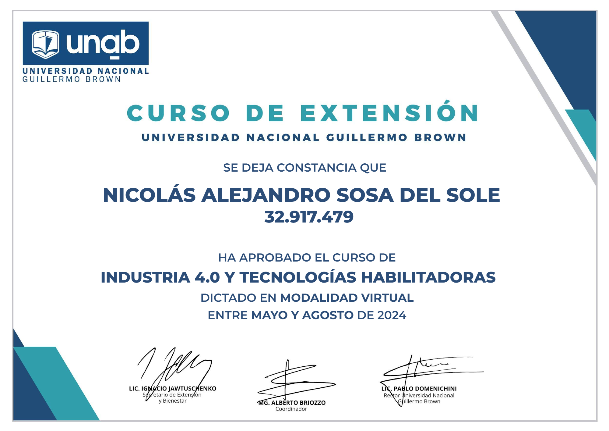 Certificado Industria 4.0